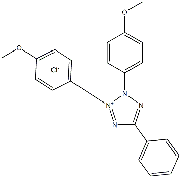 2,3-Bis(4-Methoxyphenyl)-5-phenyltetrazoliuM Chloride 구조식 이미지