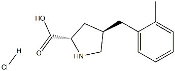 trans-4-(2-Methylbenzyl)-L-proline hydrochloride, 95% 구조식 이미지