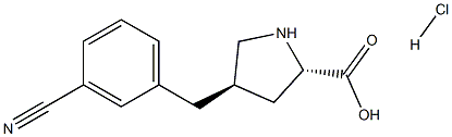 trans-4-(3-Cyanobenzyl)-L-proline hydrochloride, 95% Structure