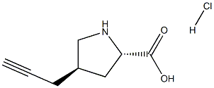 trans-4-(2-Propynyl)-L-proline hydrochloride, 95% 구조식 이미지