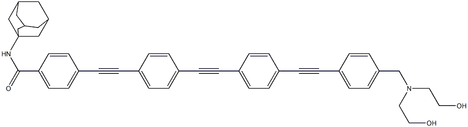 4-((4-((4-((4-((bis(2-hydroxyethyl)aMino)Methyl) phenyl)ethynyl)phenyl)ethynyl)phenyl)ethynyl)-N-adaMantylbenzaMide 구조식 이미지