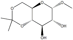 Methyl 4,6-O-isopropylidene-a-D-glucopyranoside 구조식 이미지