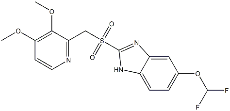 5-(difluoromethoxy)-2-(((3,4-
dimethoxypyridin-2-
yl)methyl)sulfonyl)-1Hbenzo[
d]imidazole Structure