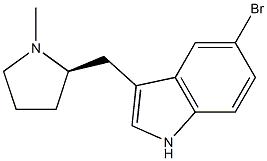 5-bromo-3-[[(2R)-1-methyl-2-pyrrolidinyl]methyl]-1H-indole 구조식 이미지