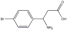 (RS)-3-amino-3-(4-bromophenyl)propionic acid 구조식 이미지
