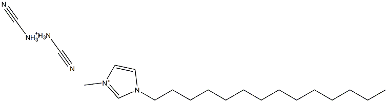 1-tetradecyl-3-methylimidazolium dicyanamide salt Structure