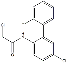 2-chloro-N-[4-chloro-2-(2-fluorophenyl)phenyl]acetamide Structure