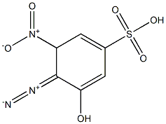 6-nitro-1-diazo-2-phenol-4-sulfonic acid Structure