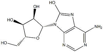 8-hydroxyadenosine Structure