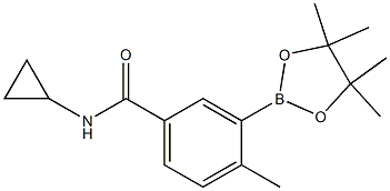 N-cyclopropyl-4-methyl-3-(4,4,5,5-tetramethyl-1,3,2-dioxaborolan-2-yl)-benzamide Structure