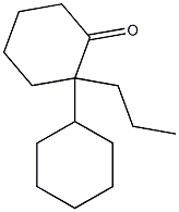 Trans-n-propylcyclohexylcyclohexanone 구조식 이미지