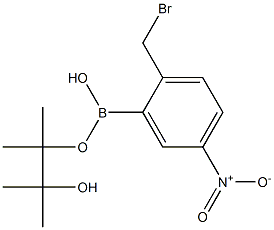 2-(Bromomethyl)-5-nitrophenylboronic acid pinacol ester 구조식 이미지