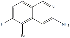 5-bromo-6-fluoroisoquinolin-3-amine Structure