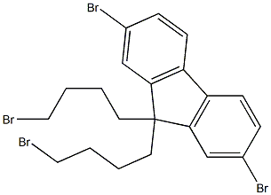 2,7-Dibromo-9,9-bis-(4-bromo-butyl)-9H-fluorene 구조식 이미지