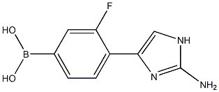 4-(2-amino-1H-imidazol-4-yl)-3-fluorophenylboronic acid 구조식 이미지