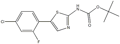 tert-butyl 5-(4-chloro-2-fluorophenyl)thiazol-2-ylcarbamate 구조식 이미지