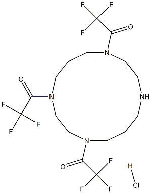 1,1',1''-(1,4,8,11-tetraazacyclotetradecane-1,4,8-triyl)tris(2,2,2- trifluoroethanone) hydrochloride Structure