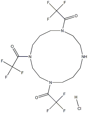 1,1',1''-(1,4,8,11-tetraazacyclotetradecane-1,4,8-triyl)tris(2,2,2- trifluoroethanone) hydrochloride 구조식 이미지