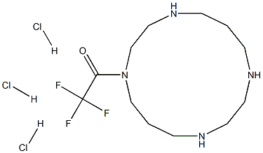 1-(1,4,8,11-tetraazacyclotetradecan-1-yl)-2,2,2-trifluoroethan-1-one trihydrochloride Structure