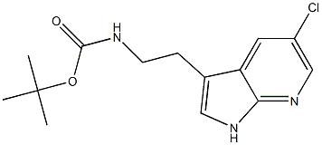 tert-butyl (2-(5-chloro-1H-pyrrolo[2,3-b]pyridin-3-yl)ethyl)carbamate 구조식 이미지