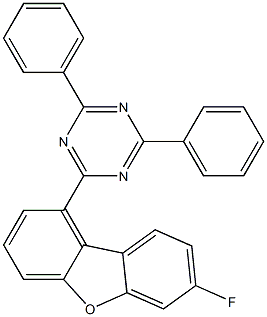 2-(7-fluorodibenzo[b,d]furan-1-yl)-4,6-diphenyl-1,3,5-triazine Structure