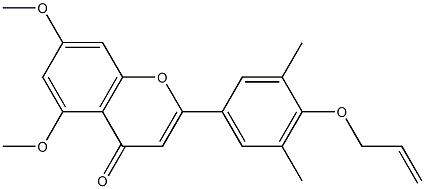 2-(4-(Allyloxy)-3,5-dimethylphenyl)-5,7-dimethoxy-4H-chromen-4-one Structure
