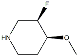 (3R,4S)-3-fluoro-4-methoxypiperidine Structure