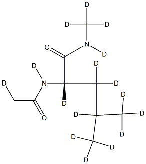 N-Acetyl-L-leucine-N-methylamide-d16 Structure