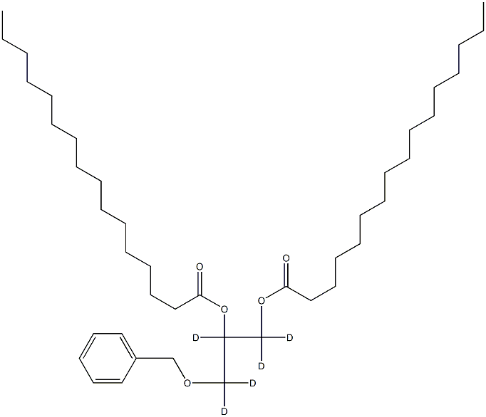 1,2-Dipalmitoyl-3-O-benzyl-rac-glycerol-d5 Structure