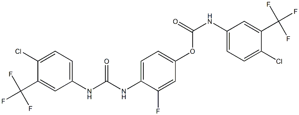 4-(3-(4-Chloro-3-(trifluoromethyl)phenyl)ureido)-3-fluorophenyl (4-Chloro-3-(trifluoromethyl)phenyl)carbamate Structure