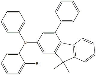 N-(2-bromophenyl)-N-(4-biphenyl)-9,9-dimethylfluorene-2-amine  Structure