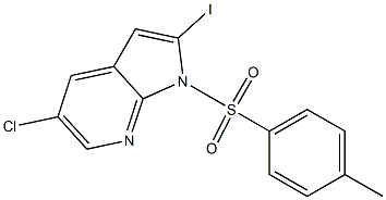 5-Chloro-2-iodo-1-tosyl-1H-pyrrolo[2,3-b]pyridine 구조식 이미지