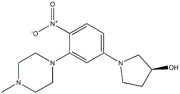 (S)-1-(3-(4-methylpiperazin-1-yl)-4-nitrophenyl)pyrrolidin-3-ol Structure