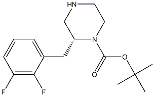 (R)-2-(2,3-DIFLUORO-BENZYL)-PIPERAZINE-1-CARBOXYLIC ACID TERT-BUTYL ESTER 구조식 이미지