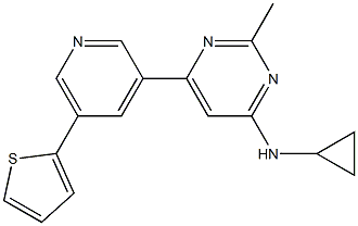 N-CYCLOPROPYL-2-METHYL-6-(5-THIEN-2-YLPYRIDIN-3-YL)PYRIMIDIN-4-AMINE Structure