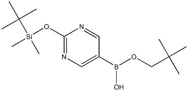 2-(TERT-BUTYLDIMETHYLSILYLOXY)PYRIMIDINE-5-BORONIC ACID NEOPENTYL ESTER 구조식 이미지