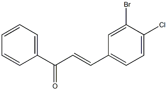 3Bromo-4-ChloroChalcone 구조식 이미지