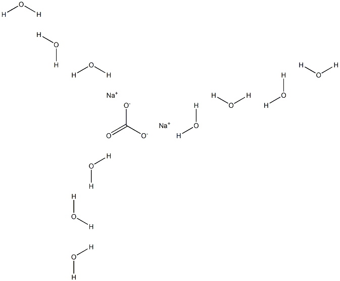 Sodium carbonate decahydrate 구조식 이미지