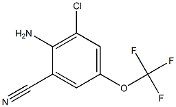 2-Amino-3-chloro-5-(trifluoromethoxy)benzonitrile 구조식 이미지