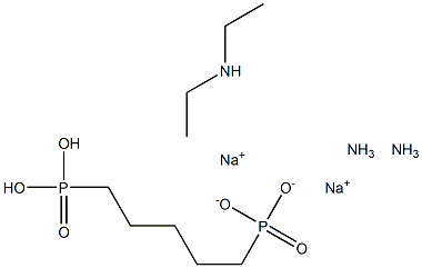 Diethyltriamine penta methylene phosphonic acid disodium Structure