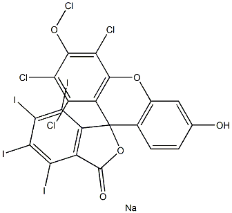 Tetrachlorotetraiodofluorescein sodium 구조식 이미지