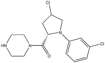 1-[(3-chlorophenyl)-4-chloropropyl]piperazin Structure