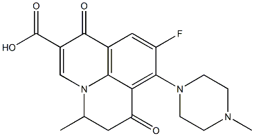 8-fluoro-3-methyl-9-(4-methyl-piperazin-1-yl)-6-oxo-2,3-dihydro-6h-1-oxo-3a-aza-phenalene-5-carboxylic acid 구조식 이미지