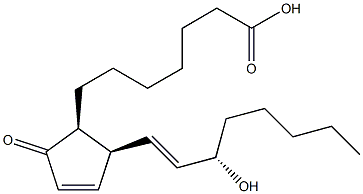 7-[(1S,2S)-2-[(E,3S)-3-hydroxyoct-1-enyl]-5-oxo-1-cyclopent-3-enyl]heptanoic acid 구조식 이미지