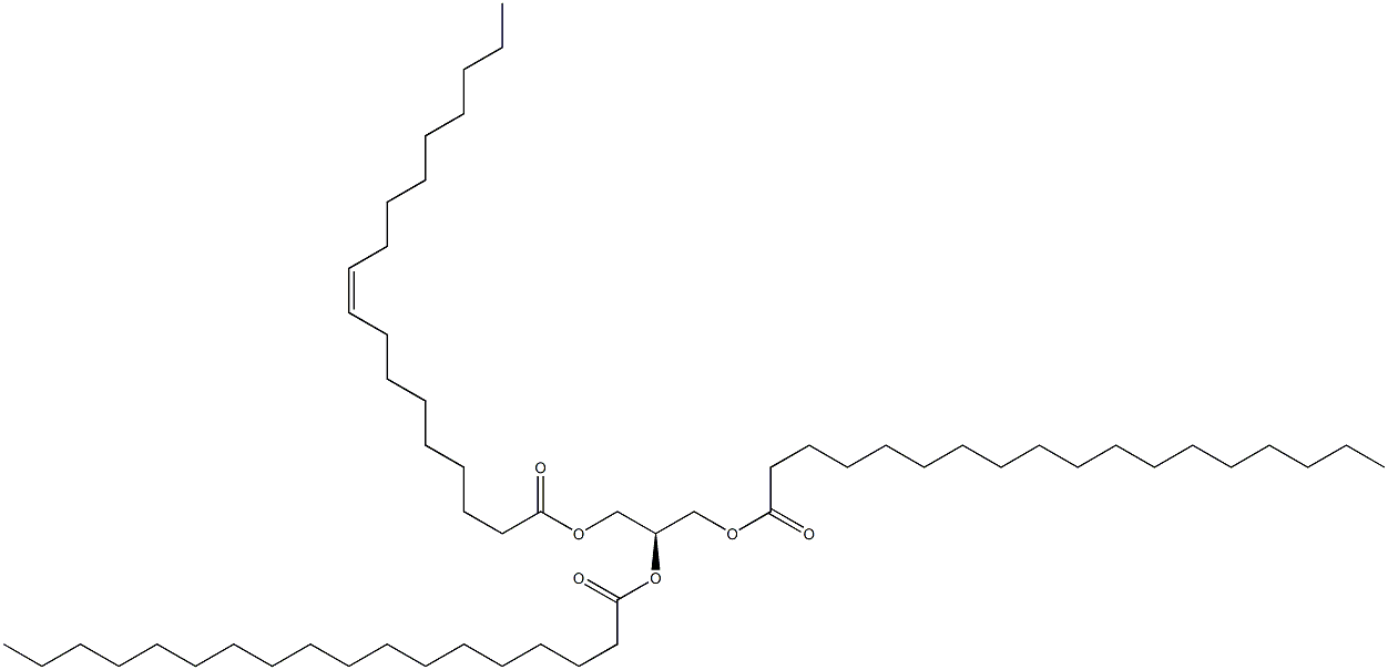 1,2-dioctadecanoyl-3-(9Z-octadecenoyl)-sn-glycerol 구조식 이미지