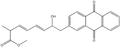 (9,10-Dioxo-9,10-dihydro-2-anthracenyl)methyl (3E,5E)-7-hydroxy-2-meth yl-3,5-octadienoate 구조식 이미지