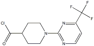 1-[4-(Trifluoromethyl)pyrimidin-2-yl]piperidine-4-carbonyl chloride 97% Structure