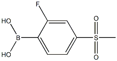 2-Fluoro-4-(methylsulphonyl)benzeneboronic acid 98% 구조식 이미지