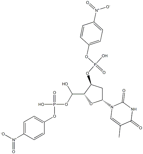 deoxythymidine 3',5'-bis-(p-nitrophenyl phosphate) 구조식 이미지