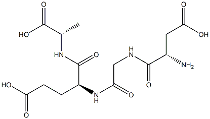 aspartyl-glycyl-glutamyl-alanine 구조식 이미지